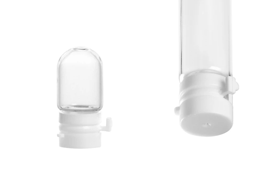 Малко стъклено шишенца 1 мл с пластмасова капачка за вземане на проби, лекарства и хомеопати - 25 бр.-изображение_група