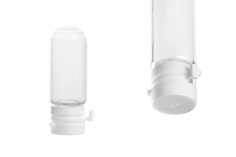 Малко стъклено шишенце 2 мл с пластмасова предпазна капачка за вземане на проби, лекарства и хомеопати - 25 бр Малко стъклено шишенце 2 мл с пластмасова предпазна капачка за вземане на проби, лекарства и хомеопати - 25 бр-изображение_група