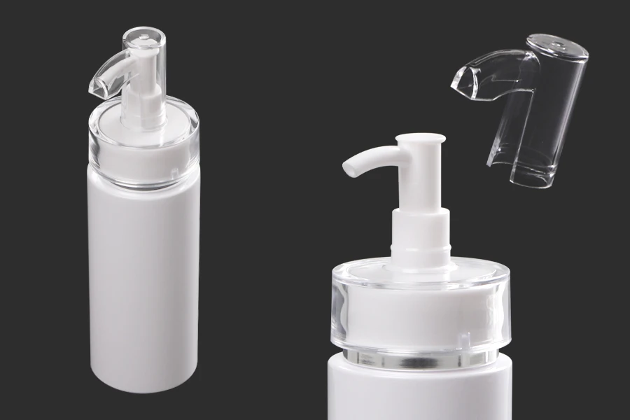 Пластмасова бутилка 120 мл с помпа за крем и капачка ПП24-изображение_продукт