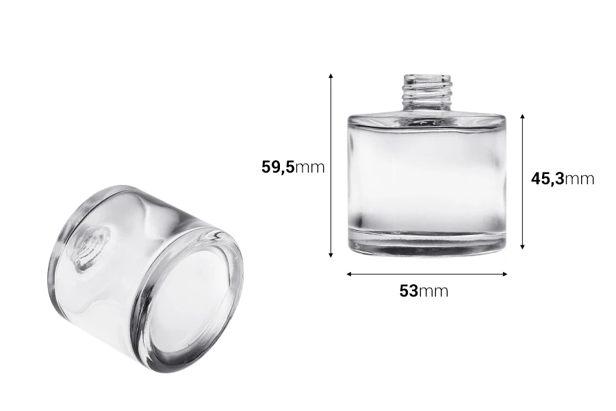 Цилиндрична стъклена бутилка от 50 ml Цилиндрична стъклена бутилка от 50 ml