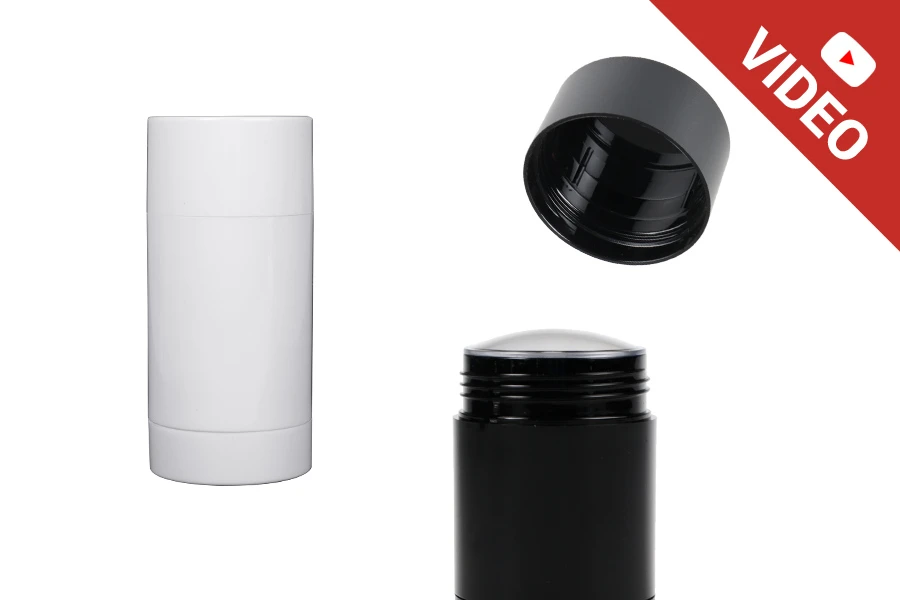 Пластмасова бяла 75 мл  бутилка стик за козметика - 6 бр.-изображение_продукт