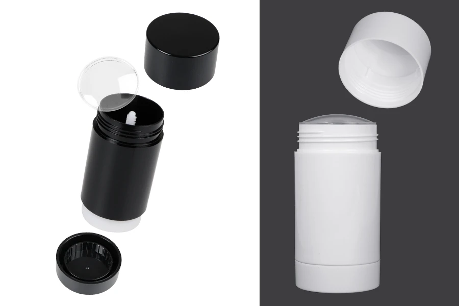 Пластмасова бяла 75 мл  бутилка стик за козметика - 6 бр.-изображение_група