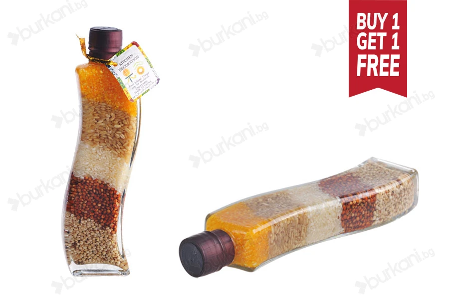 Стъклена декоративна кухненска бутилка   180 ml-изображение_продукт