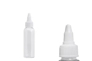 PET бутилка  60 ml прозрачна с бяла капачка за електронна цигара - 50 бр.-1