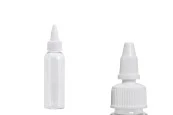 PET бутилка 60 ml прозрачна с бяла капачка за електронна цигара - 50 бр. PET бутилка 60 ml прозрачна с бяла капачка за електронна цигара - 50 бр.