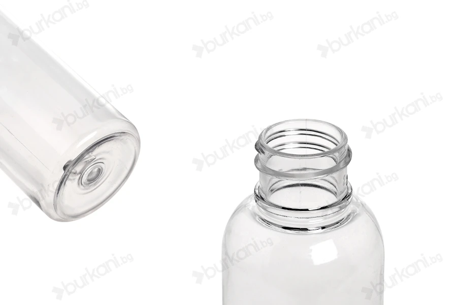 PET бутилка  60 ml прозрачна с бяла капачка за електронна цигара - 50 бр.-изображение_група