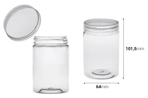 Буркан 250 ml пластмасов (PET) 64x101.5 mm  - 12 бр.-2