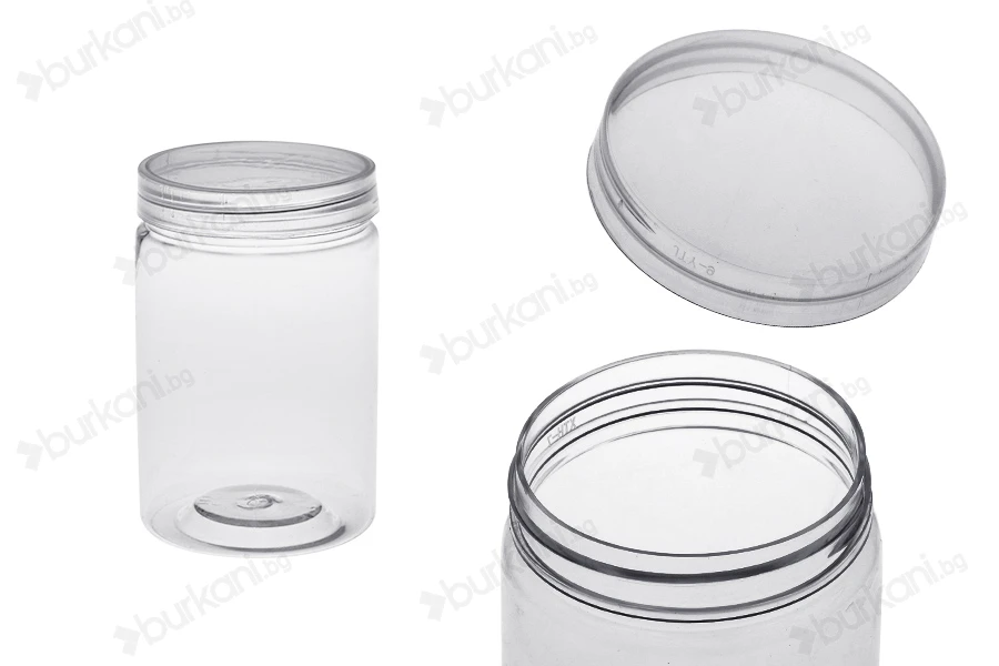 Буркан 250 ml пластмасов (PET) 64x101.5 mm  - 12 бр.-изображение_продукт