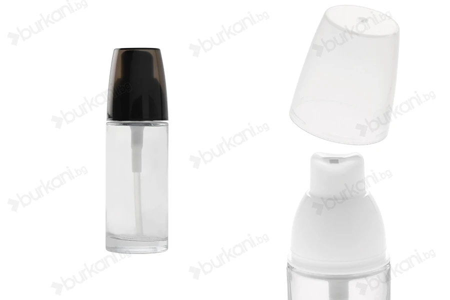 Стъклена кръгла бутилка за крем  30 ml-изображение_продукт