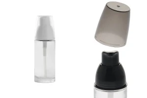 Стъклена кръгла бутилка за крем  30 ml-2