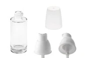 Стъклена кръгла бутилка за крем 30 ml Стъклена кръгла бутилка за крем 30 ml