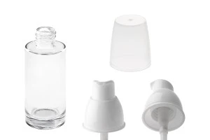 Стъклена кръгла бутилка за крем  30 ml-4