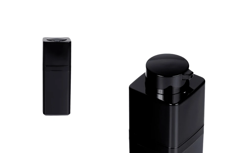 Пластмасова акрилна черна опаковка тип Airless 15 мл