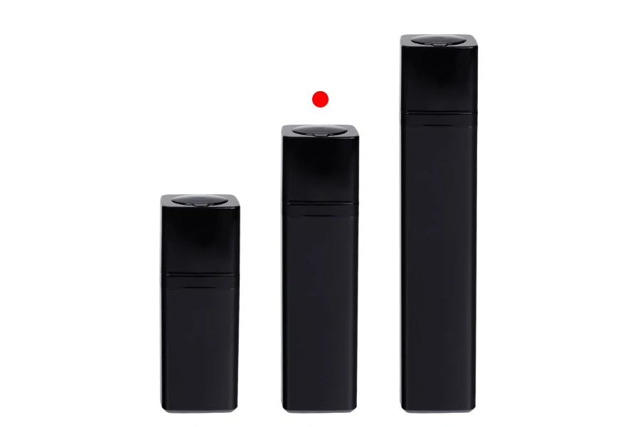 Пластмасова акрилна черна опаковка тип Airless 30 ml
