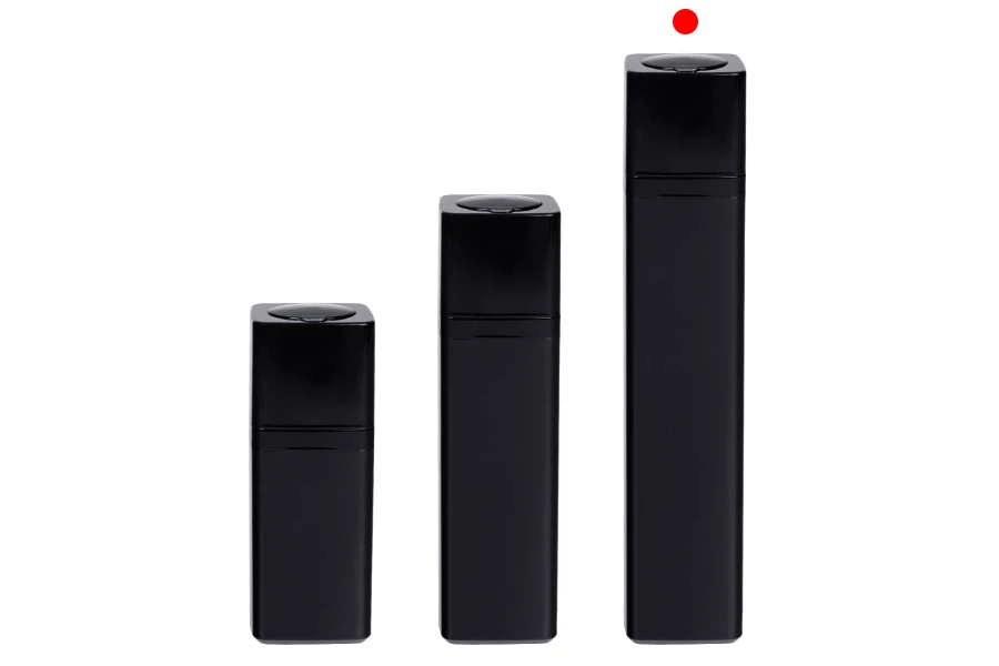 Пластмасова акрилна черна опаковка тип Airless 50 ml