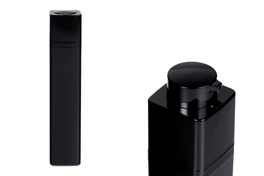 Пластмасова акрилна черна опаковка тип Airless 50 ml