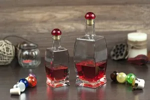 Стъклена елегантна бутилка Гарафа  500ml-13