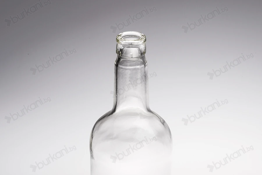 1000 ml стъклена прозрачна бутилка за вода  1031/47 (тип Guala)-