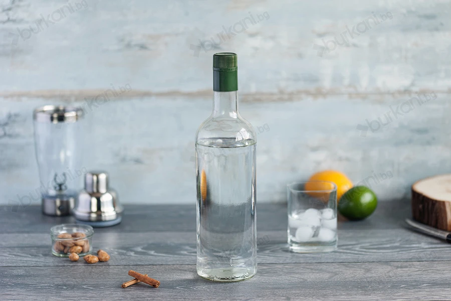 1000 ml стъклена прозрачна бутилка за вода  1031/47 (тип Guala)-изображение_група