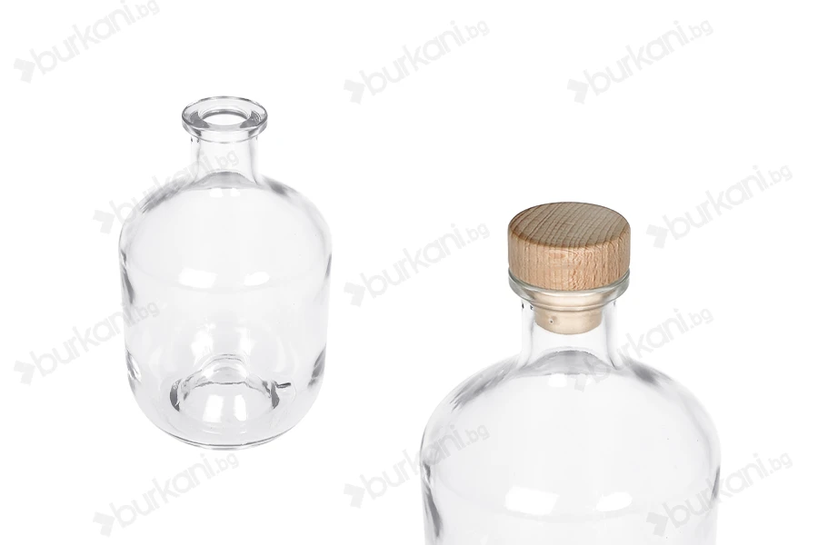 Цилиндрична стъклена бутилка 700 ml-изображение_размери