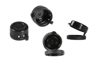 Стъклено карамелено шишенце 15 мл с черна пластмасова капачка-изображение_група