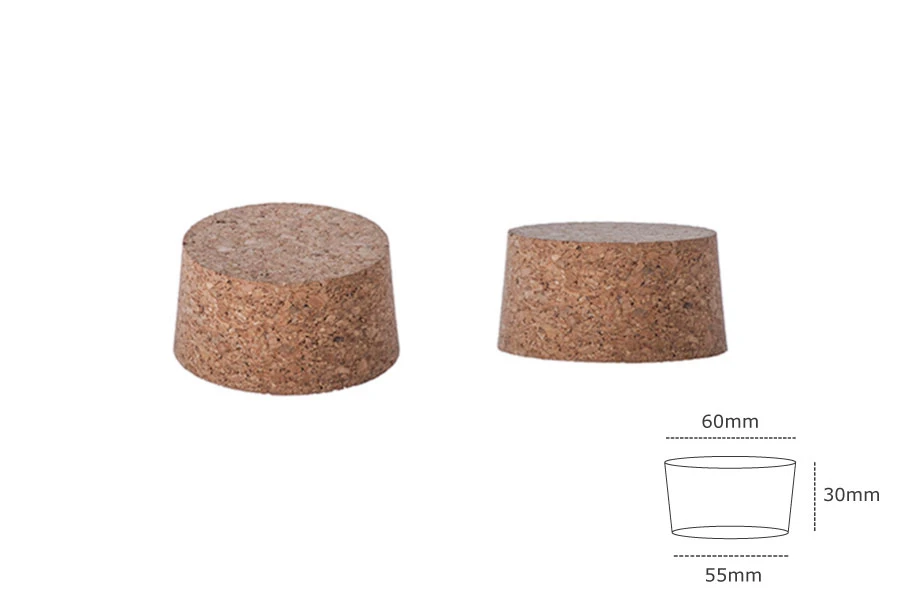 Коркова конусовидна тапа 30x60/55 - за Т.О. 66-изображение_размери