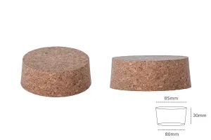 Конусовидни коркови тапи - 30x85/80-изображение_размери