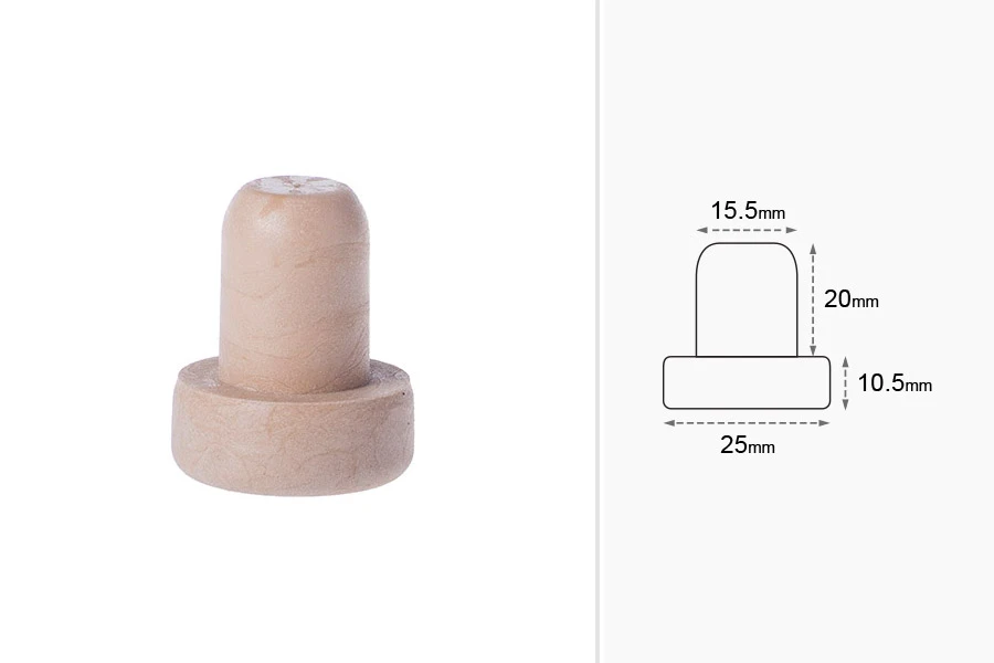 Силиконова синтетична тапа Φ 15.5-изображение_размери