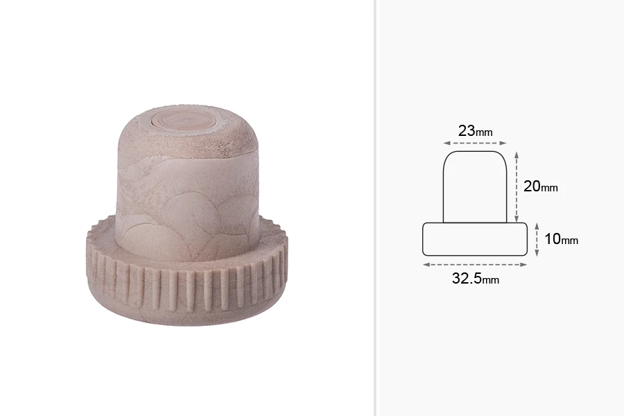 Силиконова синтетична тапа Ф 23-изображение_размери