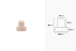 Силиконова синтетична тапа Ф15-изображение_размери