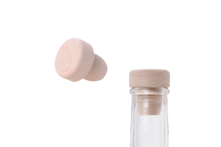 Синтетичен силиконов  корк 15,5 mm  с отвор за по-добро изпускане на въздух-изображение_размери