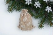 Коледна торбичка от плат с размери 170х230 мм -50 бр.