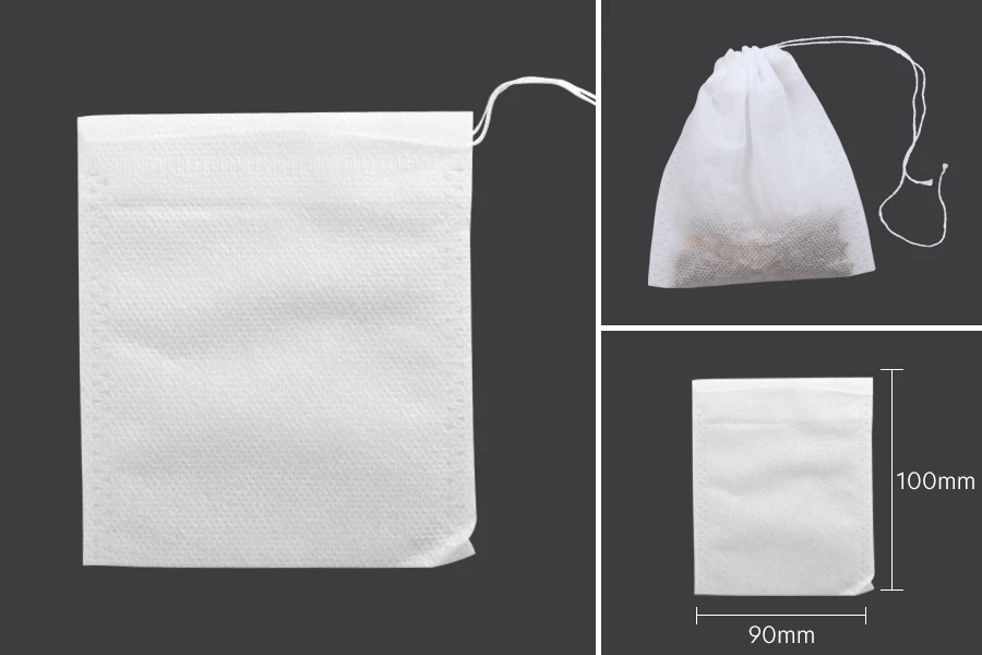 90х100 мм торбички за чай - 100 бр-изображение_размери
