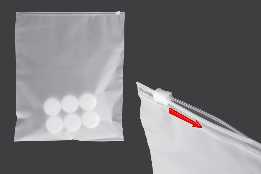  Опаковъчни пластмасови торбички 300x350 mm полупрозрачни матови с цип (цип) - 100 бр-изображение_група