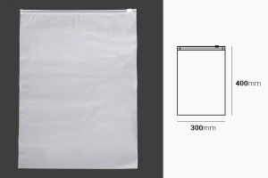  Опаковъчни пластмасови торбички 300x400 mm полупрозрачни матови с цип (цип) - 100 бр-изображение_размери