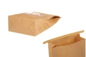 Крафт торбичка с размери 120x60x230 mm с прозорец и тел за запечатване (tin-tie)