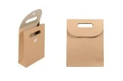 Хартиена крафт подаръчна чантичка с размери 150x60x200 mm-