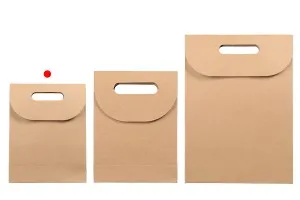 Хартиена крафт подаръчна чантичка с размери 150x60x200 mm-4