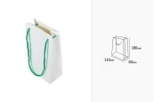 Бяла хартиена подаръчна торбичка с размери 110x60x180 mm - 20 бр.-изображение_размери