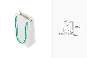 Бяла хартиена подаръчна торбичка с размери 110x60x180 mm - 20 бр.-2