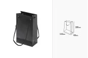 Хартиена подаръчна черна торбичка с размери  110x60x180 mm  - 20 бр.