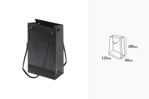 Хартиена подаръчна черна торбичка с размери  110x60x180 mm  - 20 бр.-2