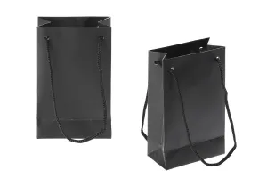 Хартиена подаръчна черна торбичка с размери  110x60x180 mm  - 20 бр.-1