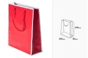 Хартиена подаръчна торбичка в 2 цвята с размери  200x80x240-изображение_размери