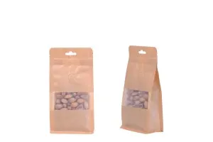 Крафт DOY PACK Опаковка с размери 100x60x200 mm с възможност за термо запечатване-изображение_продукт