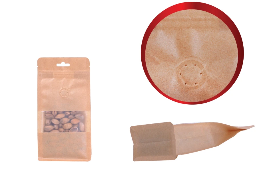 Крафт DOY PACK Опаковка с размери 100x60x200 mm с възможност за термо запечатване-изображение_размери