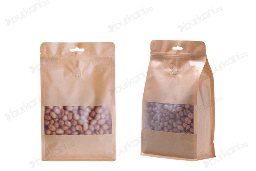 Крафт DOY PACK Опаковка с размери 180x80x280 mm с възможност за термо запечатване-изображение_продукт
