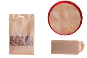 Крафт DOY PACK Опаковка с размери 180x80x280 mm с възможност за термо запечатване-2