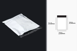 Самозалепващи се бели водоустойчиви пликове PE за куриери с размери 250x350 mm - 100 бр.-2
