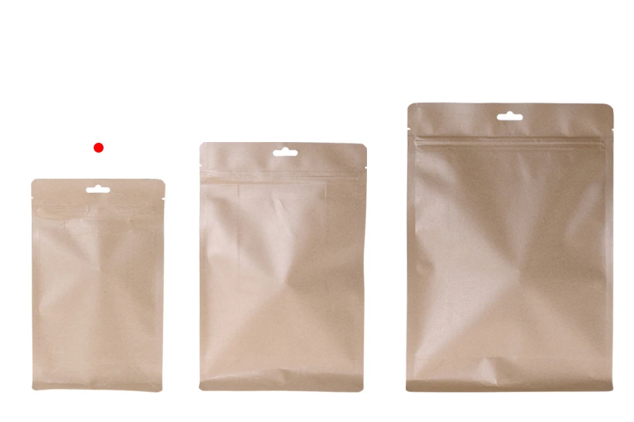 Опаковка тип DOY PACK с "цип" затваряне и алуминиева вътрешна облицовка и възможност за термозапечатване 140x70x230 mm - 50 бр.